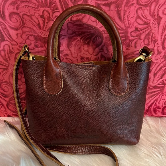 EUC Portland Leather Brown Crossbody Bag - Picture 2 of 14